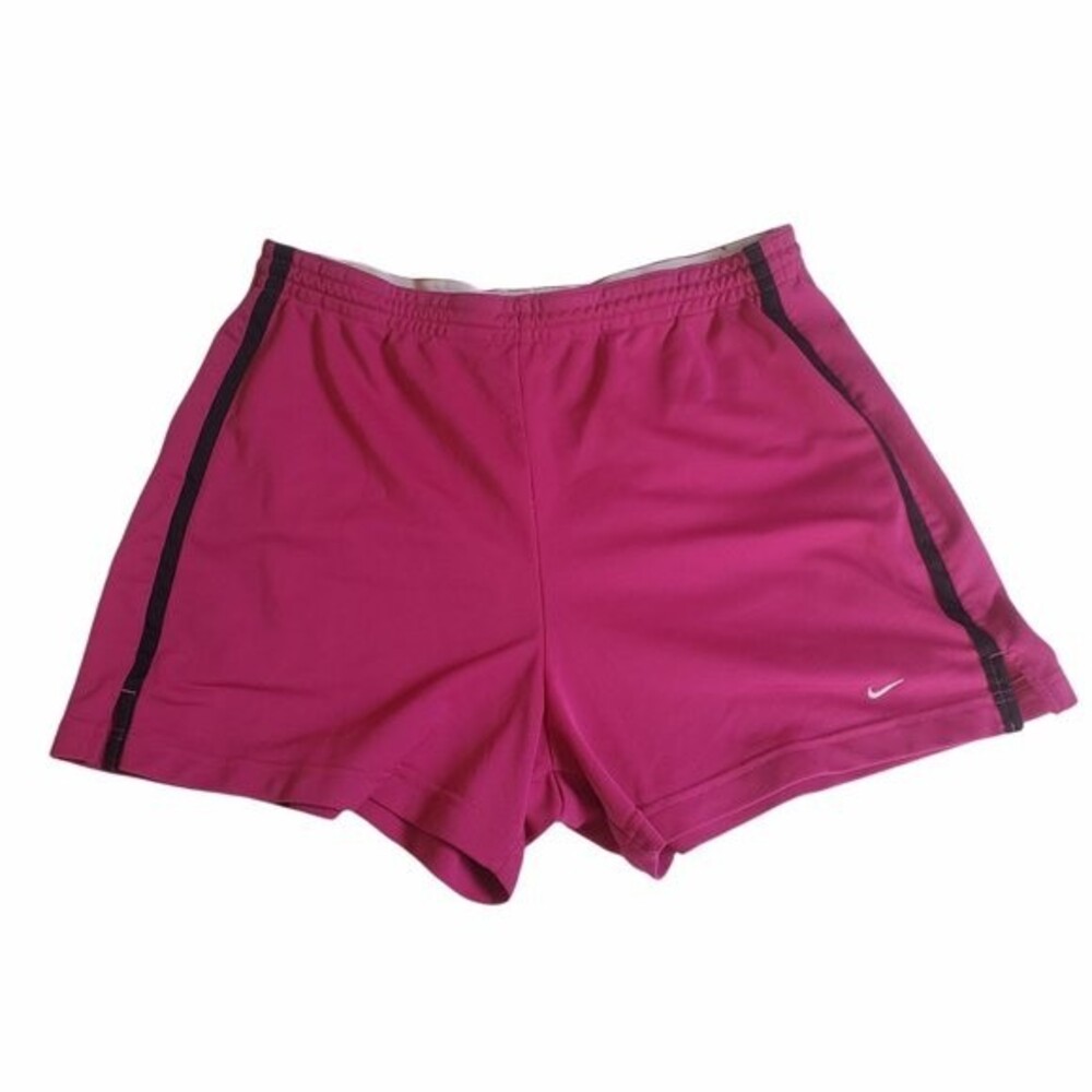 Nike Pink Black Stripe Drawstring Athletic Shorts sz XL